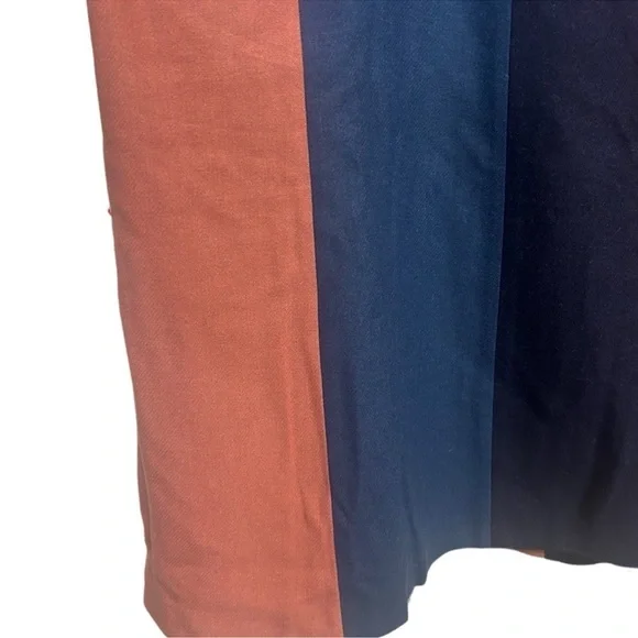 Boden Wool Blend Midi Striped Color Block Skirt - Picture 3 of 7